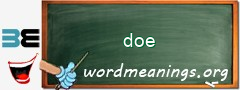 WordMeaning blackboard for doe